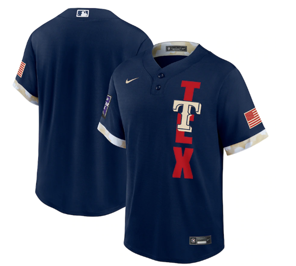 Men's Texas Rangers Blank 2021 Navy All-Star Cool Base Stitched MLB Jersey Men's Texas Rangers Blank 2021 Navy All-Star Cool Base Stitched MLB Jersey